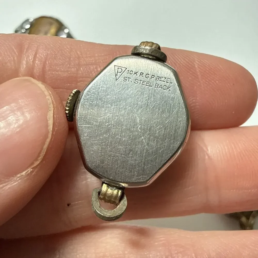 Vintage 5 Mechanical Wind-Up Watch Parts, Bulova, Lido,Ribaux, Elgin L2